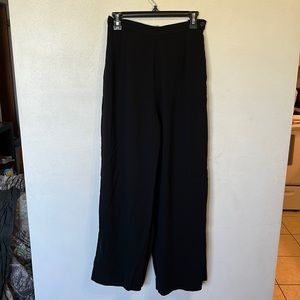 Black, wide, leg dress pants